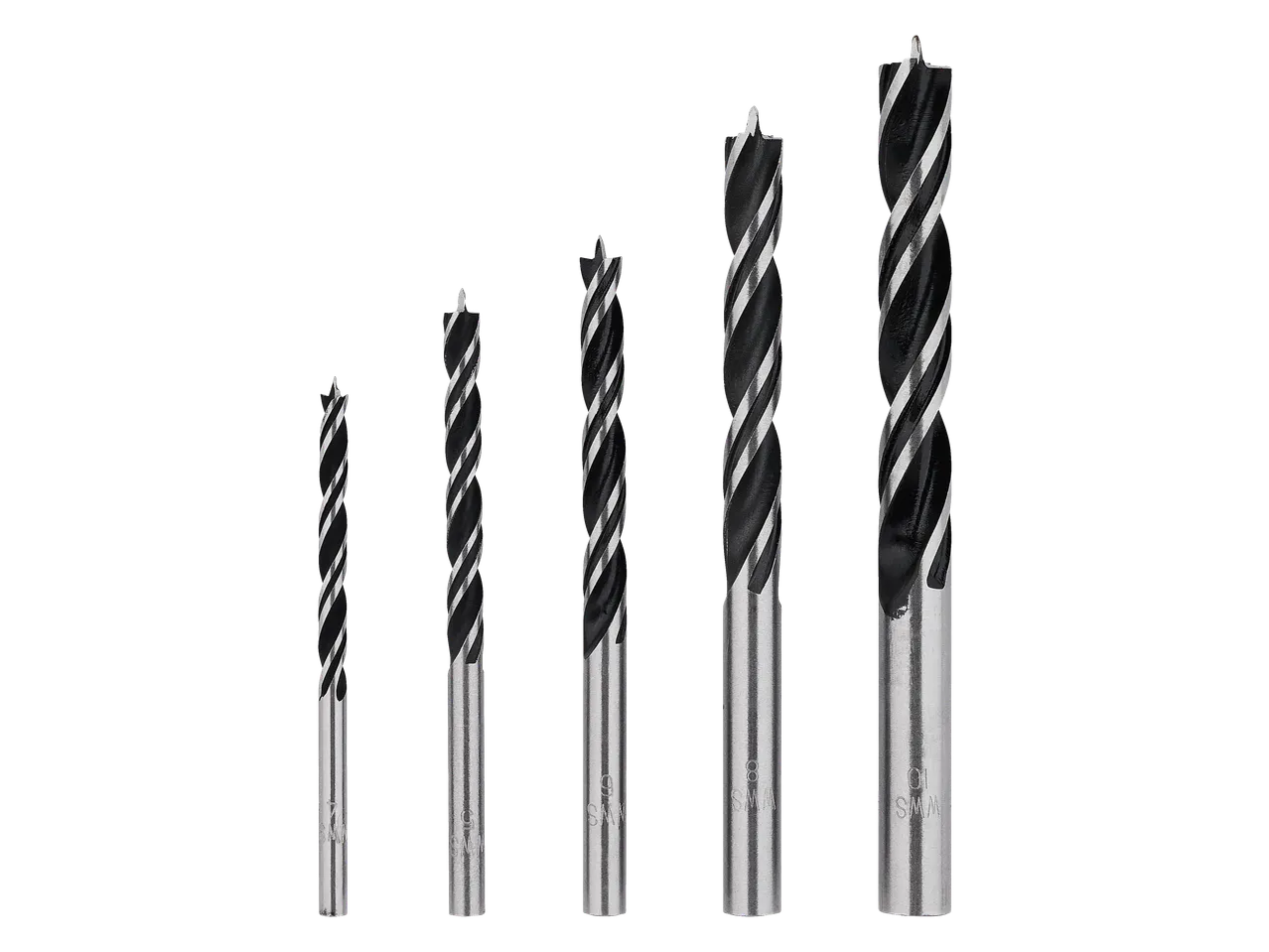 Conjunto de brocas para madeira PARKSIDE, 5 peças, tamanhos variados
