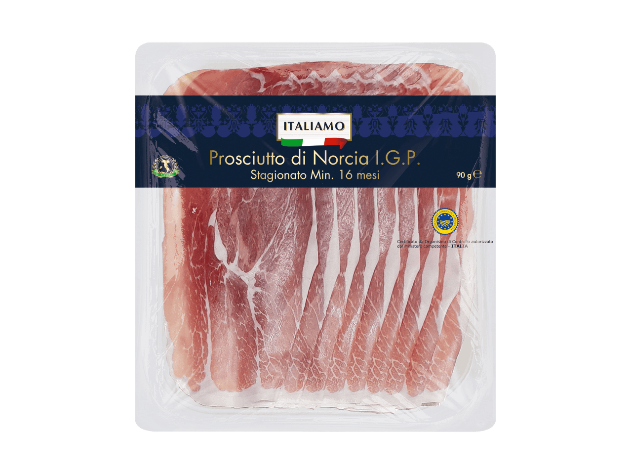 Tranches de jambon de Norcia IGP, affiné 16 mois, 90g