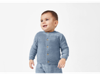 Lupilu baby cardigan in blue on a child