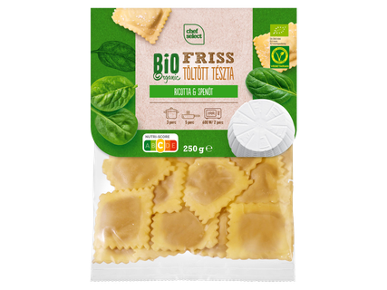 Bio, friss töltött tészta