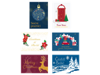 Crelando® set božićnih čestitki sa raznim prazničnim motivima i pozdravima.