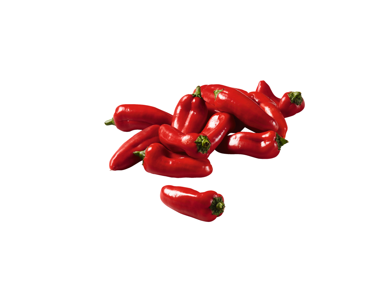 Gomila crvenih paprika.