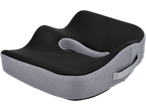 Almofada de assento LIVARNO em espuma de poliuretano, preto e cinzento, design ergonómico