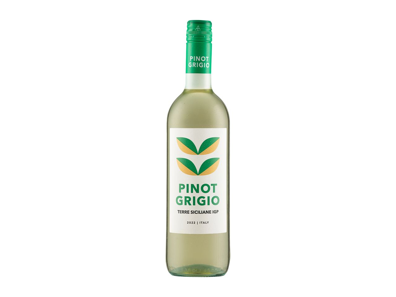 Bottle of Pinot Grigio Terre Siciliane IGP 2022.