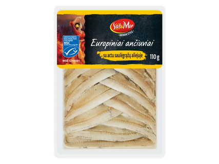 Europiniai ančiuviai saulėgrąžų aliejuje, 110 g