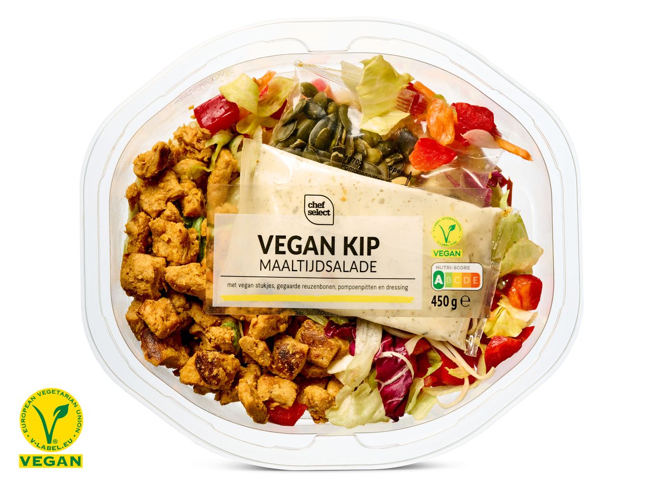 Ga naar volledige schermweergave: Maaltijdsalade vegan kip - afbeelding 1