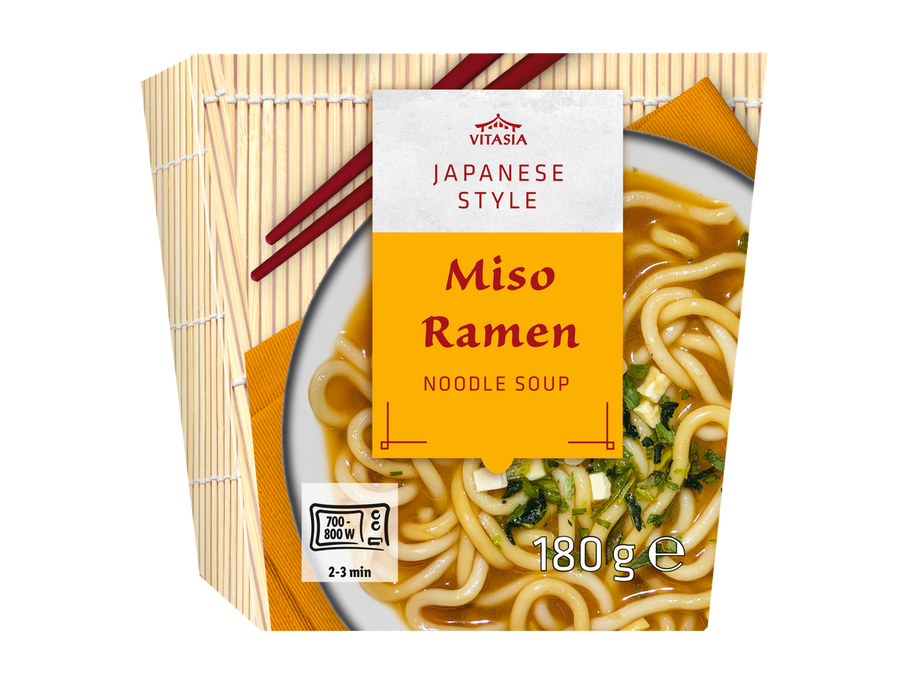 Soupe de nouilles Vitasia Miso Ramen en pot, style japonais.