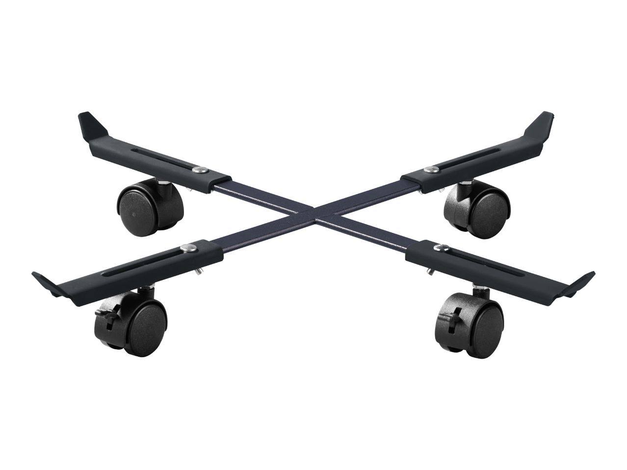 Adjustable mobile CPU stand with four caster wheels