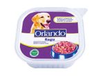 Orlando Ragú: kutyaeledel tálcán, hússal és zöldségekkel.