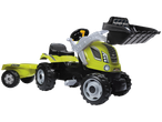 SMOBY Trettraktor traktor na pedale sa prikolicom i kašikom, svetlo zeleni i crni