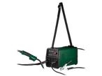 PARKSIDE® Inverter Flux Cored Wire Welder PIFDS 120 B2 with welding torch and ground clamp.
