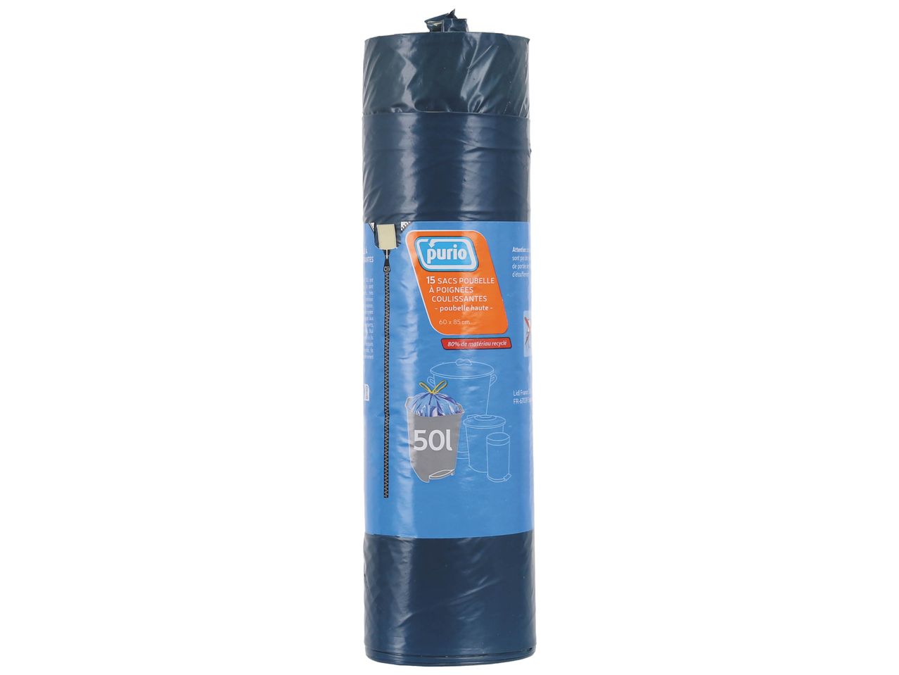 Rouleau de 15 sacs poubelles Purin 50l.