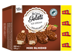 Gelados BON GELATI Mini Amêndoa, 16 unidades, 800ml/576g, com cacau Rainforest Alliance.