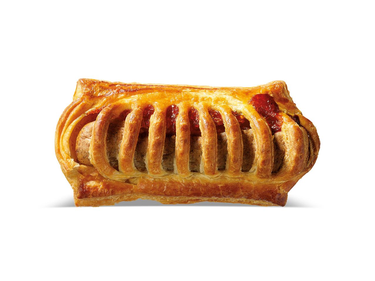 Gebak met jam en bladerdeeg.