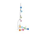 Colorful string lights with various colored bulbs, including blue, green, pink, and orange.