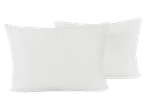 Két fehér, texturált párna, amelyek egymás mögött helyezkednek el.