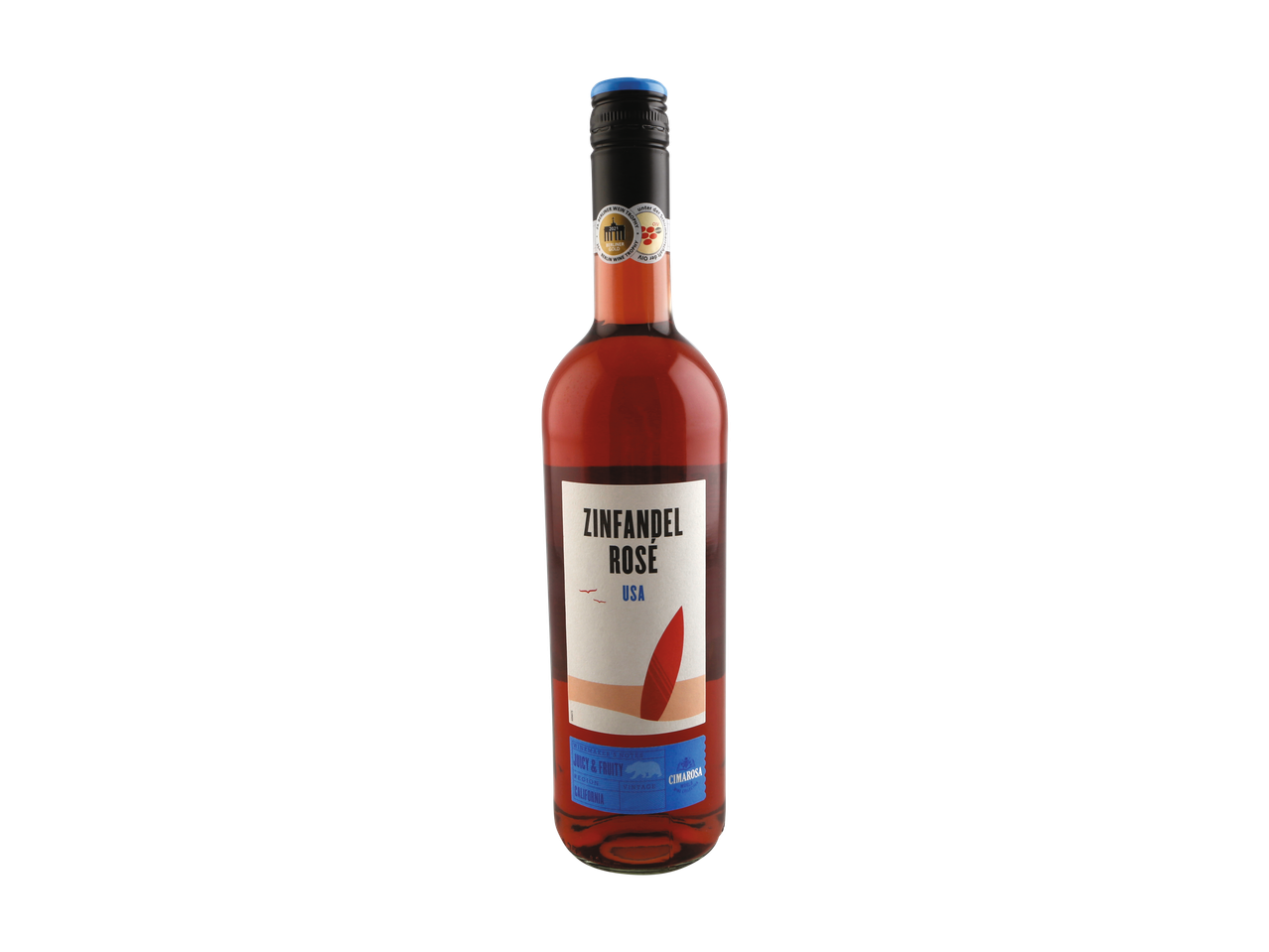 US Zinfandel Rosé wine bottle, Cimarosa.