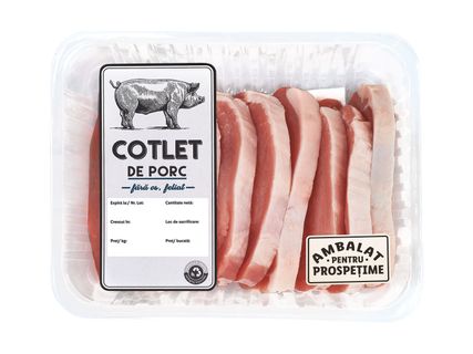 Cotlet de porc, fără os, feliat