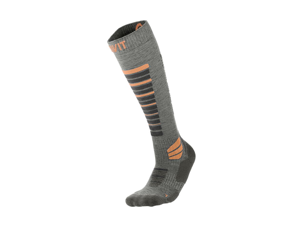 Crivit grey and orange ski sock
