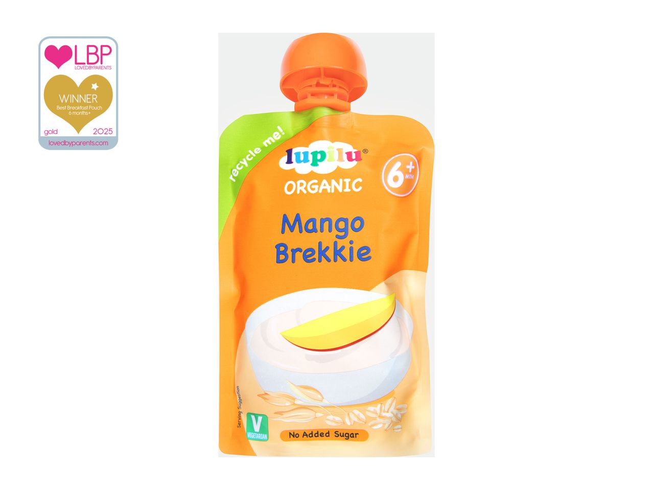 Hipp Organic Mango Banana baby food pouch for 6+ months.
