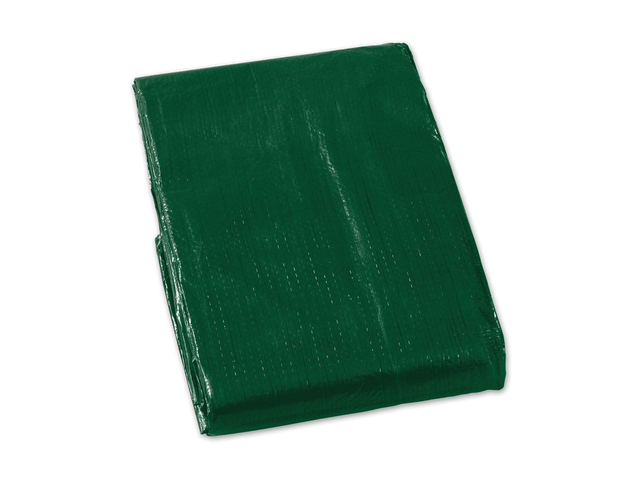 Grüne, gefaltete Plane auf schwarzem Hintergrund.