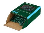 Box of 160 green wall plugs, 6.0 x 30mm, with some spilling out.