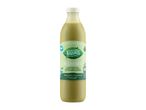 Naturis Rejuvenate green smoothie: apple, banana, grape, mango, kiwi, cucumber & spirulina.