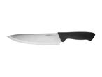 A Livarno Home stainless steel chef's knife with a black handle.
