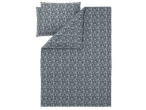 LIVARNO home Renforcé Duvet Cover Set with a blue and white floral pattern.