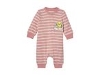En lyserød baby-onesie med Tweety fugl motiv.