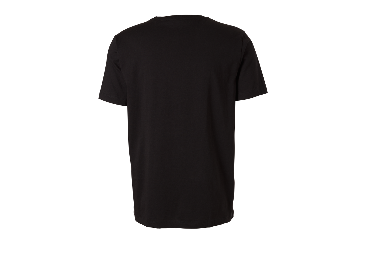 T-shirt desportiva preta de manga curta para homem CRIVIT, vista traseira.