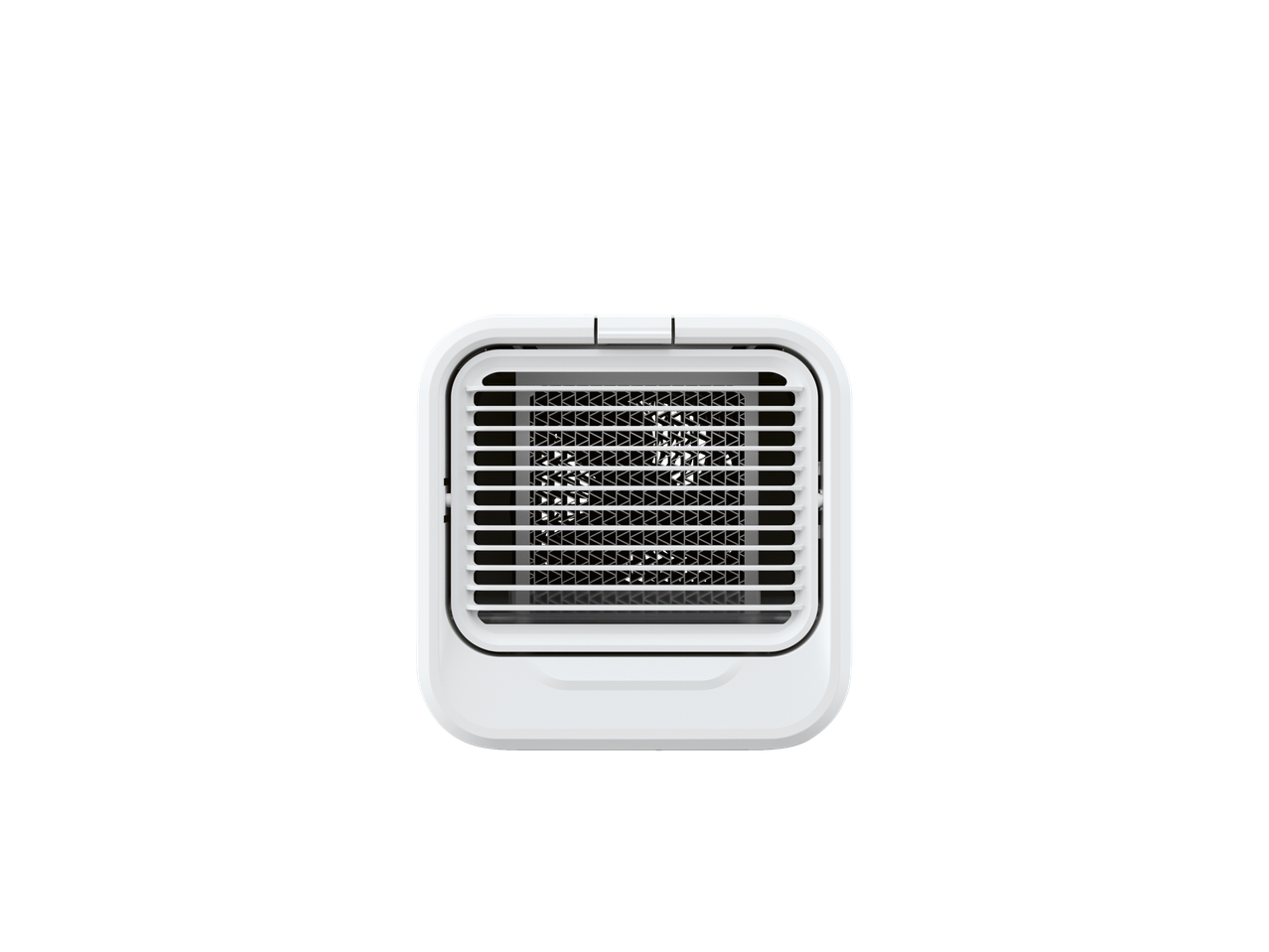 Resfriador de ar portátil quadrado branco.