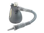 Handheld steam cleaner with a flexible hose and nozzle attachment