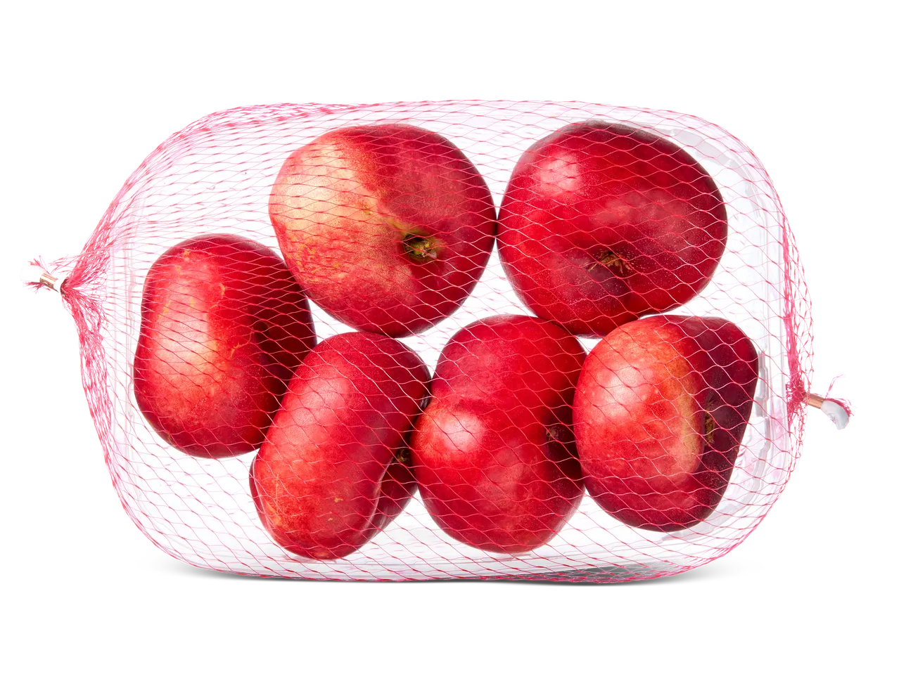 Nectarines in een rood netje