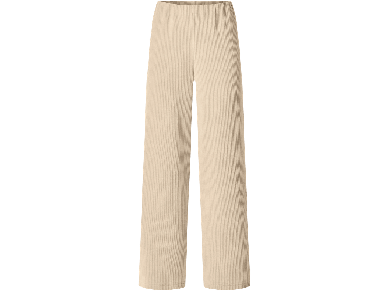 esmara® moteriškos briaunotos kelnės smėlio spalvos