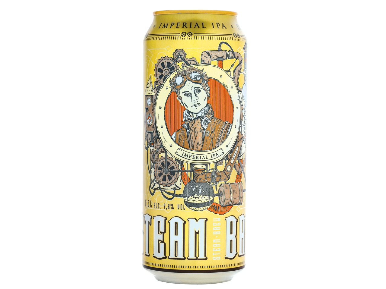 Imperial IPA Team Brew da Steam Brew em lata.