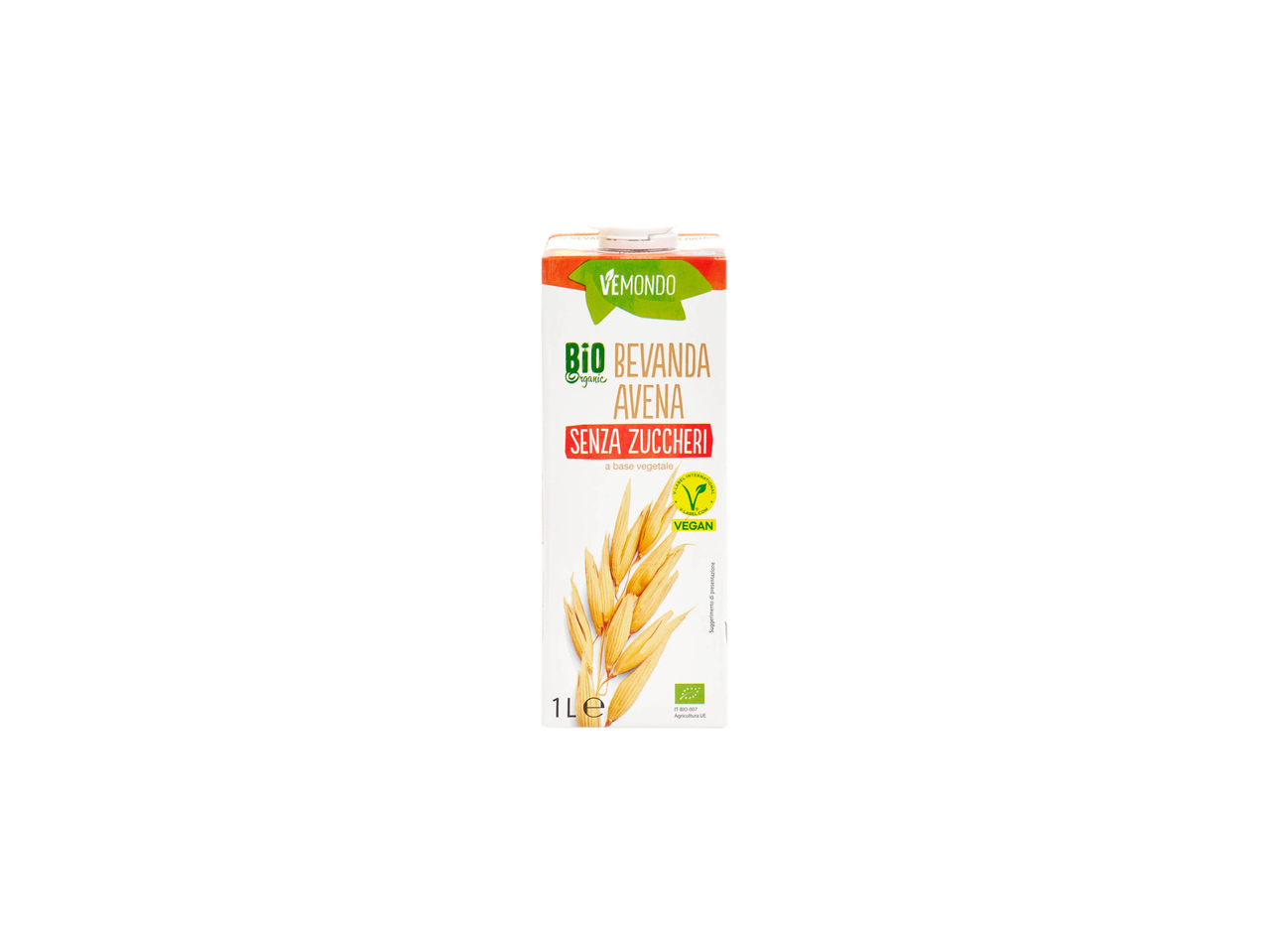 Bevanda Bio all'avena senza zuccheri