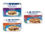 Tre Kærligheden Moussaka-retter i forskellige varianter.