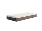 Emma mattress, a twin-size memory foam mattress with a gray base.