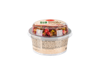 Iogurte bio Milbona com granola e frutos vermelhos.