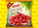 Пакет замразени ягоди Freshona XXL 1 кг с Nutri-Score A и инструкции за приготвяне.