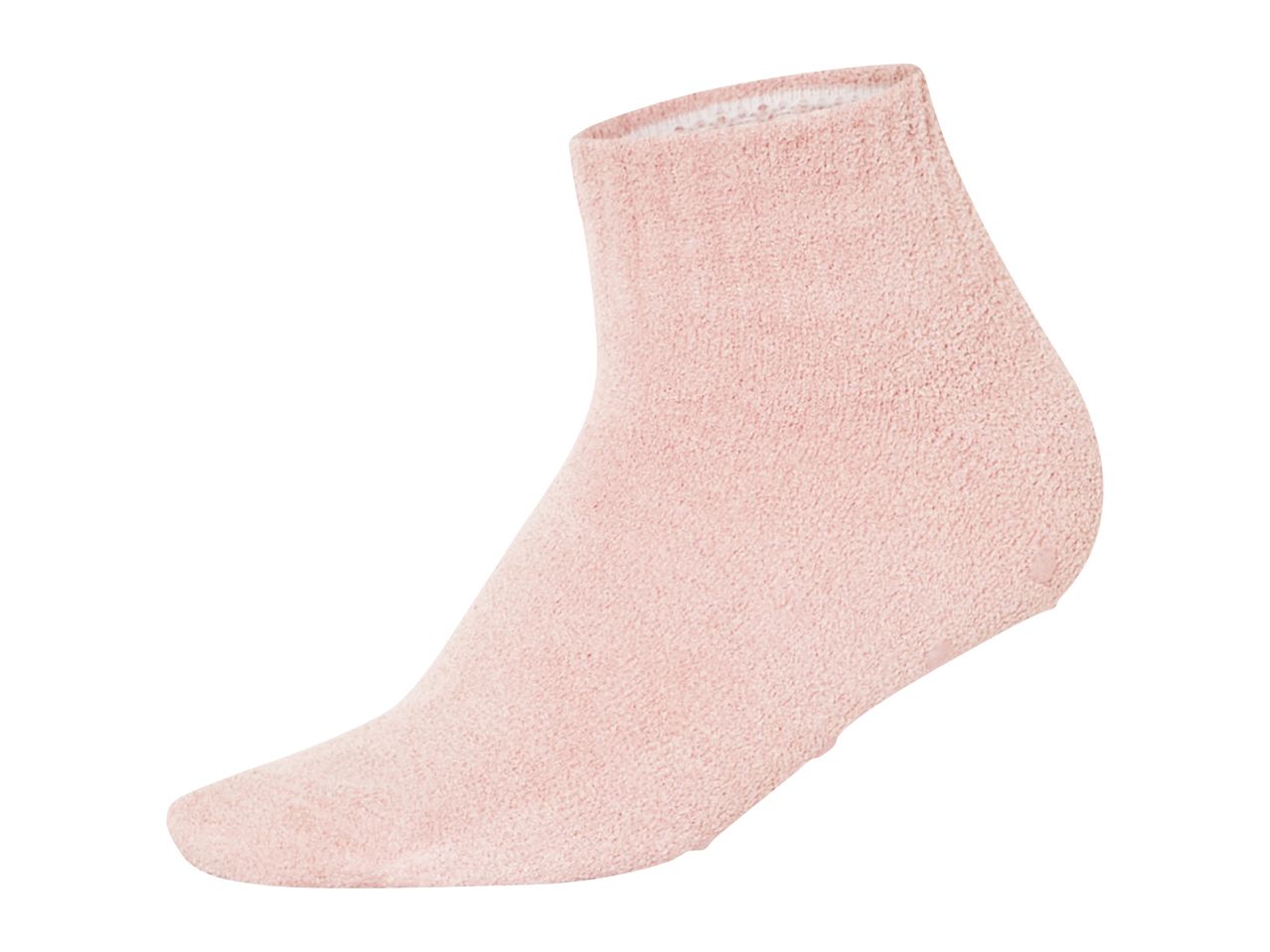 Single pink fluffy ankle sock