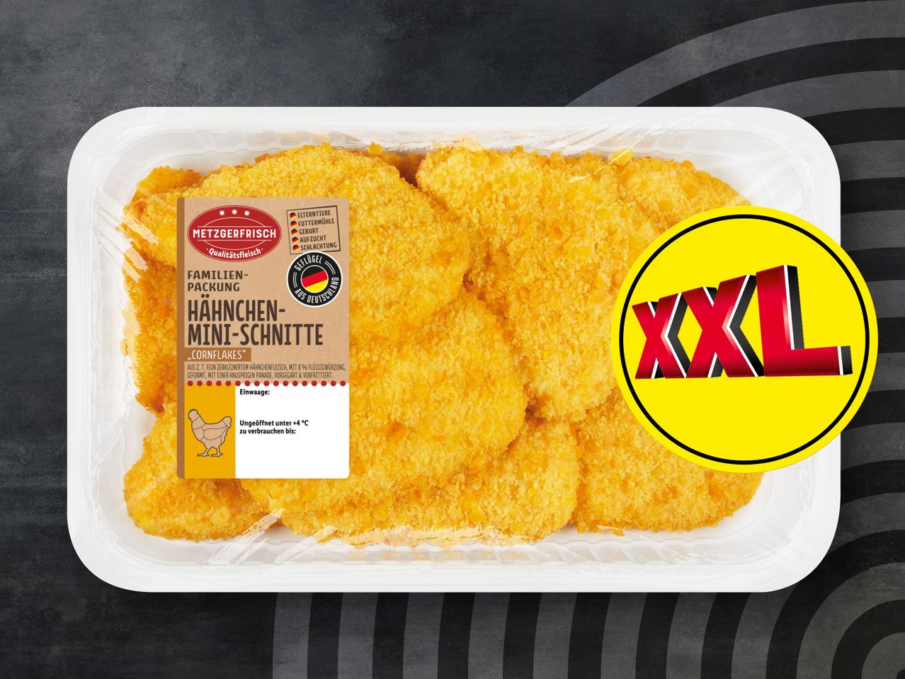XXL „Cornflakes-Panade“ Metzgerfrisch Hähnchen-Minischnitte