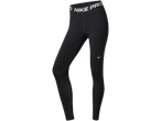 Nike Pro black women's training leggings with a white logo.