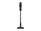 Black cordless stick vacuum cleaner with LED lights on the brush head