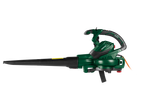 Green Parkside® leaf blower with a black nozzle and an orange power cord.