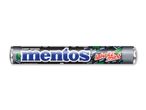 Mentos Lakrids Mint tyggepastiller i en sort og sølvfarvet rulle.