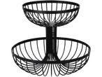 SILVERCREST® coș de fructe cu două etaje din metal negru