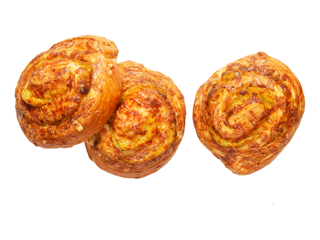 Kolme juustokierrettä mustalla taustalla.