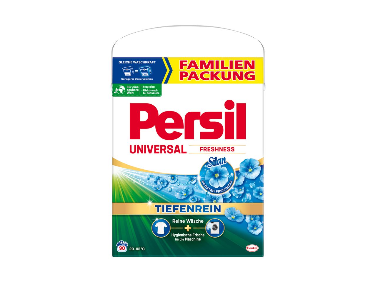 Pack familial Persil Universal Tiefenrein avec Silan pour un linge frais et propre.